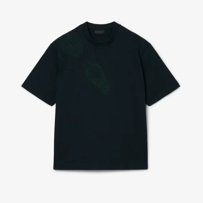T-shirt con coccodrillo ricamato Runway T-shirt con coccodrillo ricamato Runway