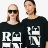 T-shirt con stampa grafica in raso Runway