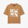 T-shirt con stampa grafica in raso Runway