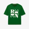 T-shirt con stampa grafica in raso Runway