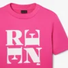 T-shirt con stampa grafica in raso Runway