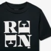 T-shirt con stampa grafica in raso Runway