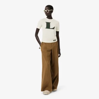 T-shirt con stampa grafica in seta della collezione Runway