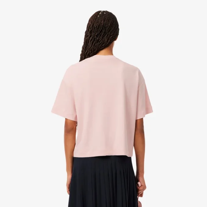 T-shirt da donna con coccodrillo e stampa paesaggistica, vestibilità comoda T-shirt da donna con coccodrillo e stampa paesaggistica, vestibilità comoda