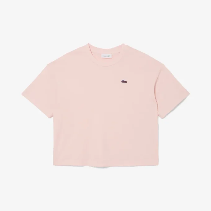 T-shirt da donna con coccodrillo e stampa paesaggistica, vestibilità comoda T-shirt da donna con coccodrillo e stampa paesaggistica, vestibilità comoda