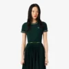 T-shirt da donna in jersey con bordi a contrasto T-shirt da donna in jersey con bordi a contrasto