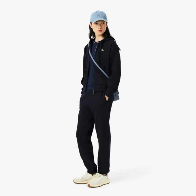 T-shirt da donna in jersey con bordi a contrasto