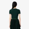 T-shirt da donna in jersey con bordi a contrasto T-shirt da donna in jersey con bordi a contrasto