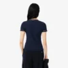 T-shirt da donna in jersey con bordi a contrasto
