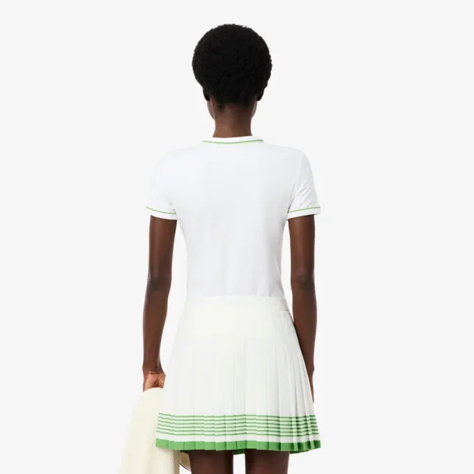 T-shirt da donna in jersey con bordi a contrasto T-shirt da donna in jersey con bordi a contrasto