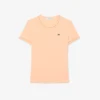 T-shirt da donna in jersey con bordi a contrasto T-shirt da donna in jersey con bordi a contrasto