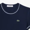 T-shirt da donna in jersey con bordi a contrasto T-shirt da donna in jersey con bordi a contrasto