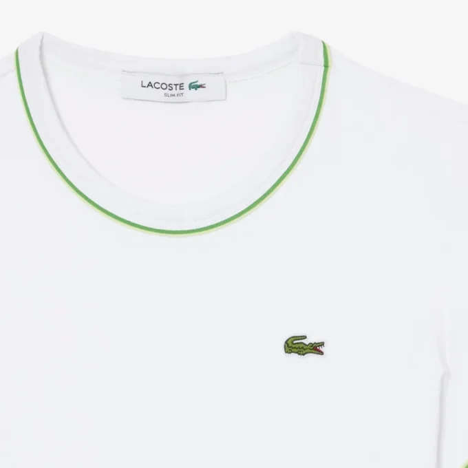 T-shirt da donna in jersey con bordi a contrasto T-shirt da donna in jersey con bordi a contrasto