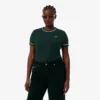 T-shirt da donna in jersey con bordi a contrasto T-shirt da donna in jersey con bordi a contrasto