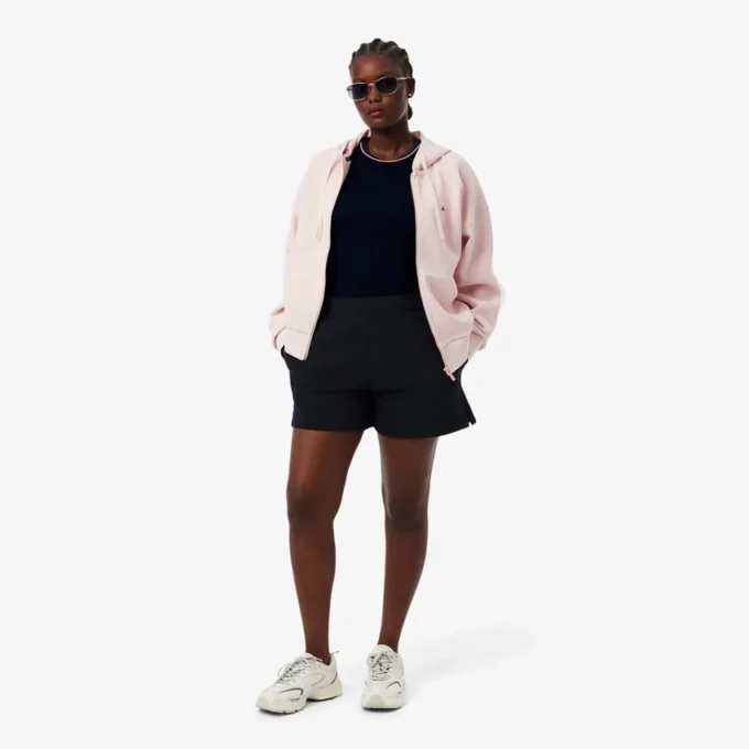 T-shirt da donna in jersey con bordi a contrasto