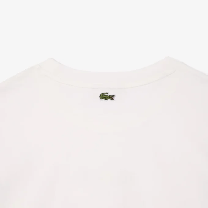 T-shirt da donna oversize in cotone con stampa pallina