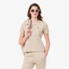 T-shirt da donna slim fit con monogramma T-shirt da donna slim fit con monogramma