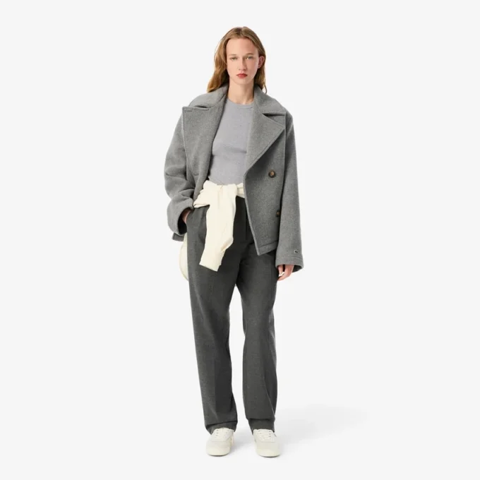 T-shirt da donna slim fit in cotone a costine T-shirt da donna slim fit in cotone a costine
