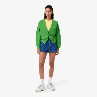 T-shirt da donna slim fit in cotone a costine