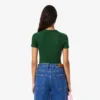 T-shirt da donna slim fit in cotone a costine T-shirt da donna slim fit in cotone a costine