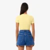 T-shirt da donna slim fit in cotone a costine T-shirt da donna slim fit in cotone a costine