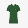 T-shirt da donna slim fit in cotone a costine T-shirt da donna slim fit in cotone a costine