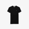 T-shirt da donna slim fit in cotone a costine
