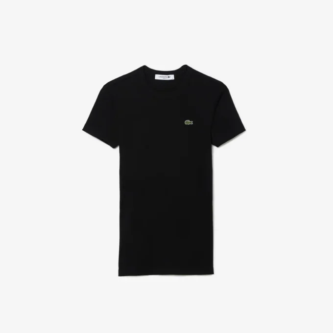 T-shirt da donna slim fit in cotone a costine