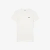 T-shirt da donna slim fit in cotone a costine