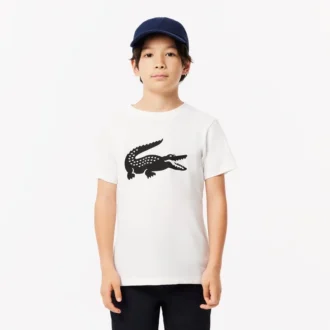 T-shirt da tennis oversize in cotone tecnico per bambini