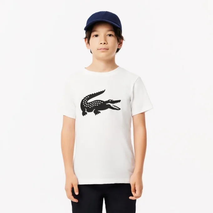T-shirt da tennis oversize in cotone tecnico per bambini T-shirt da tennis oversize in cotone tecnico per bambini