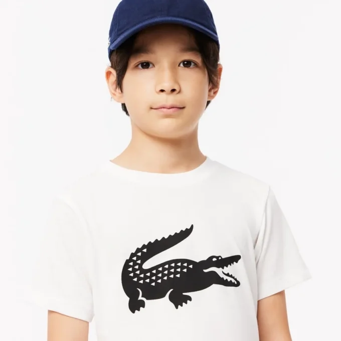 T-shirt da tennis oversize in cotone tecnico per bambini T-shirt da tennis oversize in cotone tecnico per bambini