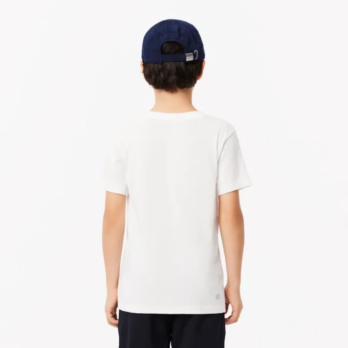 T-shirt da tennis oversize in cotone tecnico per bambini T-shirt da tennis oversize in cotone tecnico per bambini