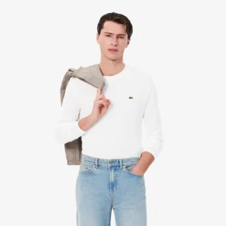 T-shirt da uomo a maniche lunghe in cotone Pima
