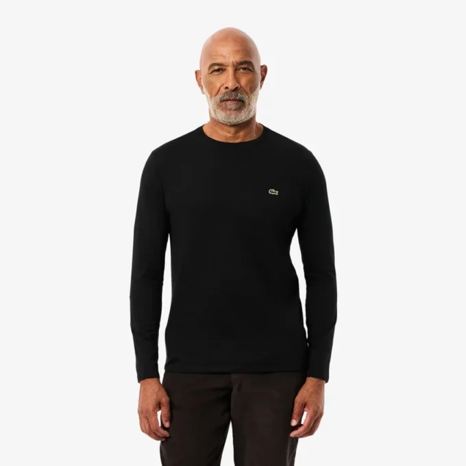 T-shirt da uomo a maniche lunghe in cotone Pima T-shirt da uomo a maniche lunghe in cotone Pima