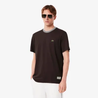 T-shirt da uomo con collo a righe Made in France