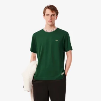 T-shirt da uomo con collo a righe Made in France