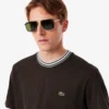 T-shirt da uomo con collo a righe Made in France T-shirt da uomo con collo a righe Made in France