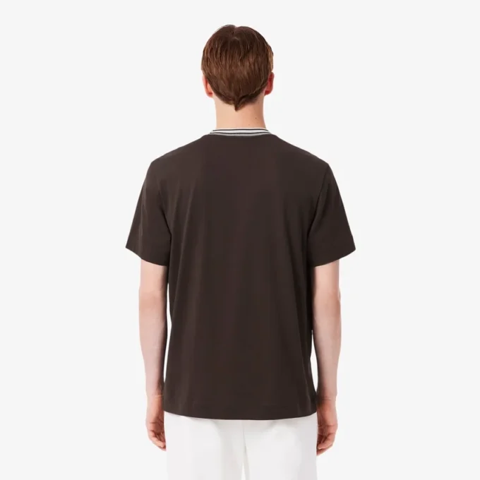 T-shirt da uomo con collo a righe Made in France T-shirt da uomo con collo a righe Made in France