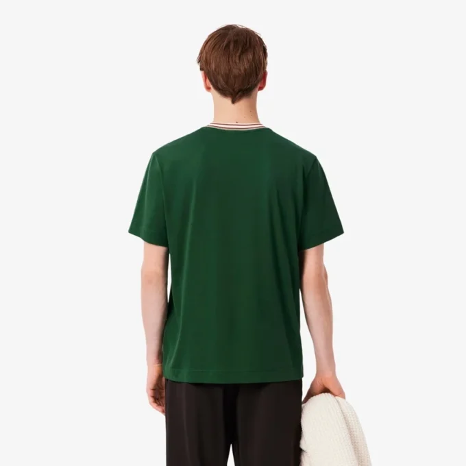 T-shirt da uomo con collo a righe Made in France T-shirt da uomo con collo a righe Made in France