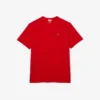 T-shirt da uomo in cotone a V con maniche a costine e vestibilità alta T-shirt da uomo in cotone a V con maniche a costine e vestibilità alta