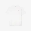 T-shirt da uomo in cotone a V con maniche a costine e vestibilità alta T-shirt da uomo in cotone a V con maniche a costine e vestibilità alta