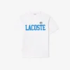 T-shirt da uomo in cotone con badge a contrasto T-shirt da uomo in cotone con badge a contrasto