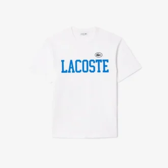 T-shirt da uomo in cotone con badge a contrasto
