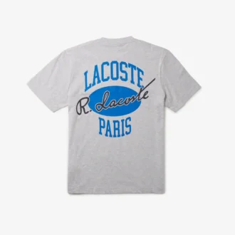 T-shirt da uomo in cotone con stampa sul retro