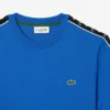 T-shirt da uomo in cotone con strisce e logo T-shirt da uomo in cotone con strisce e logo