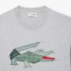T-shirt da uomo in cotone pesante con grafica coccodrillo T-shirt da uomo in cotone pesante con grafica coccodrillo