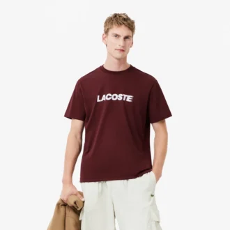 T-shirt da uomo in cotone pesante con logo