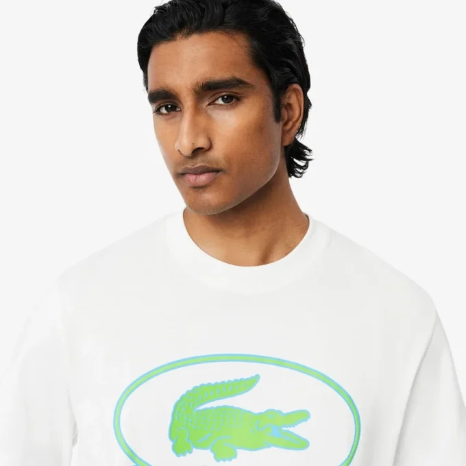 T-shirt da uomo in cotone pesante con stampa T-shirt da uomo in cotone pesante con stampa
