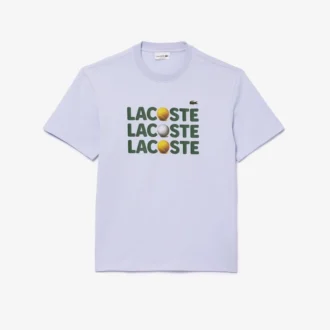 T-shirt da uomo in cotone pesante con stampa a palline